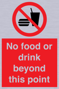 No food or drink beyond this point